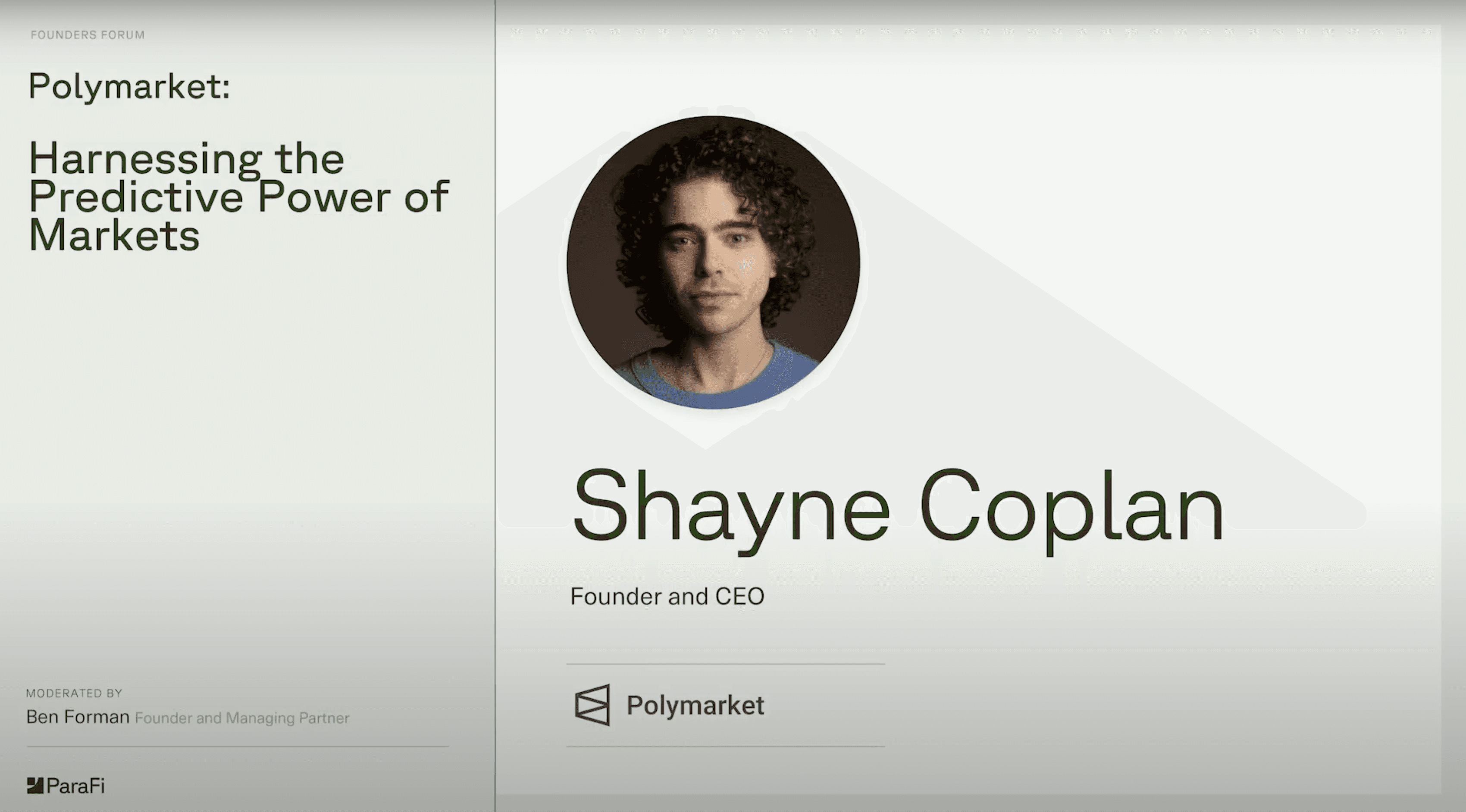 Polymarket's Shayne Coplan Fireside Chat at Investor Day